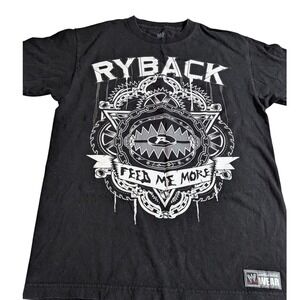 WWE‎ Ryback T-Shirt Adult M Feed Me More Black Wrestling Tee 2012 Authentic